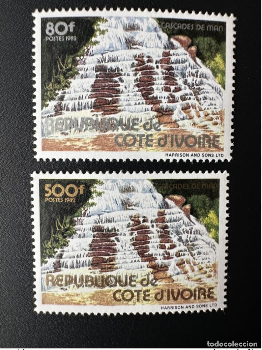 Sellos: Costa de Marfil 1982 Mi. 763 - 764 Waterfall Wasserf&auml;lle Cascades Man MNH**