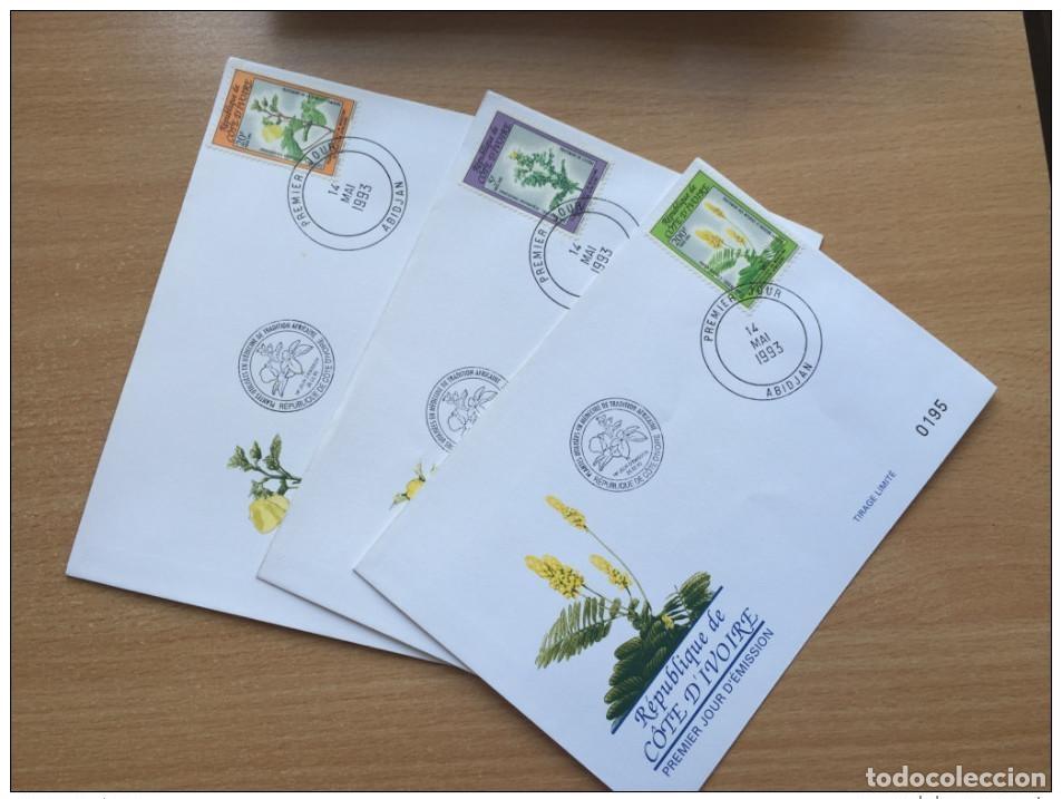 Sellos: Costa de Marfil 1993 FDC plantas medicinales Heilpflanzen Plants Mi. 1092-1094