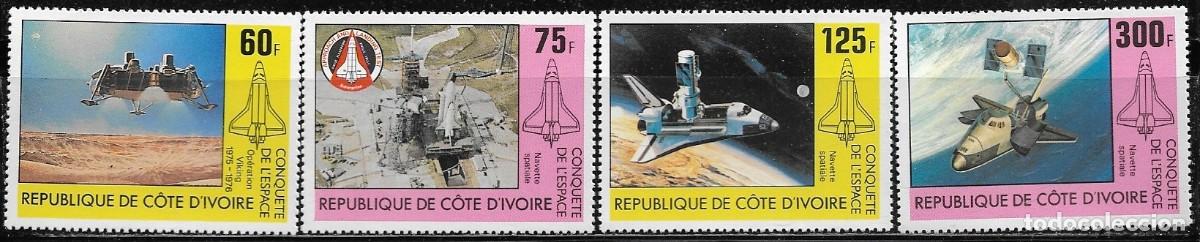 Sellos: COSTA DE MARFIL 1981, Ivert 573/76 - LA CONQUISTA DEL ESPACIO. MNH.
