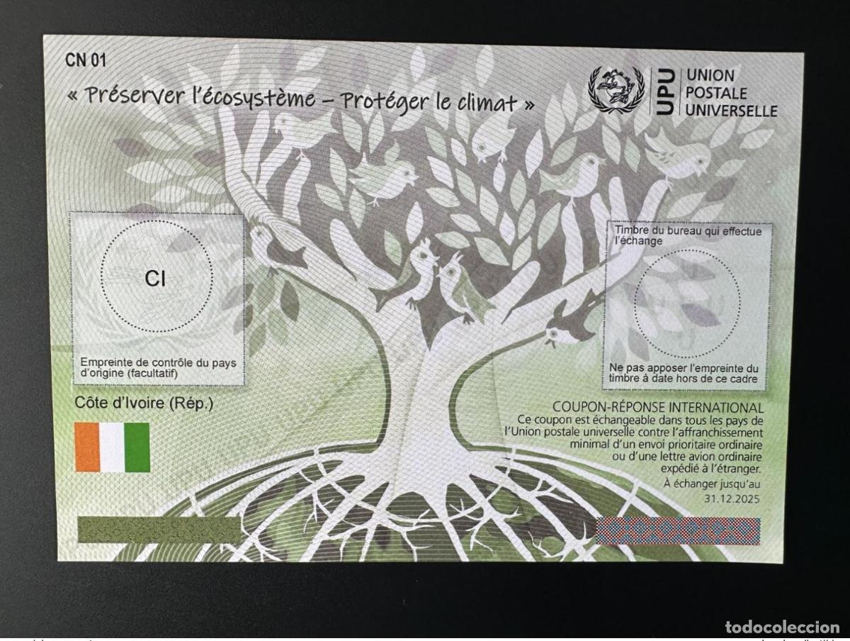 Sellos: Costa de Marfil UPU Preserve el ecosistema proteja clima Abiy&aacute;n CUP&Oacute;N IRC CRI