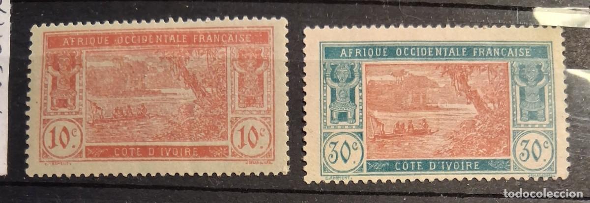 Sellos: COSTA DE MARFIL, 1926, CAT.YT.64 Y 67.