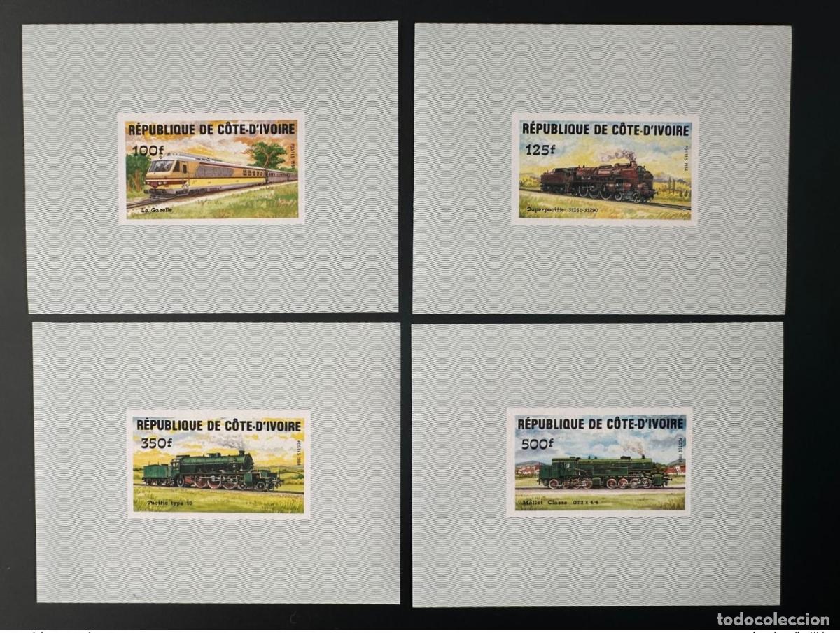 Sellos: Costa de Marfil 1984 Mi. 826 - 829 bloquea lujosas locomotoras ND Railways Trains Zug
