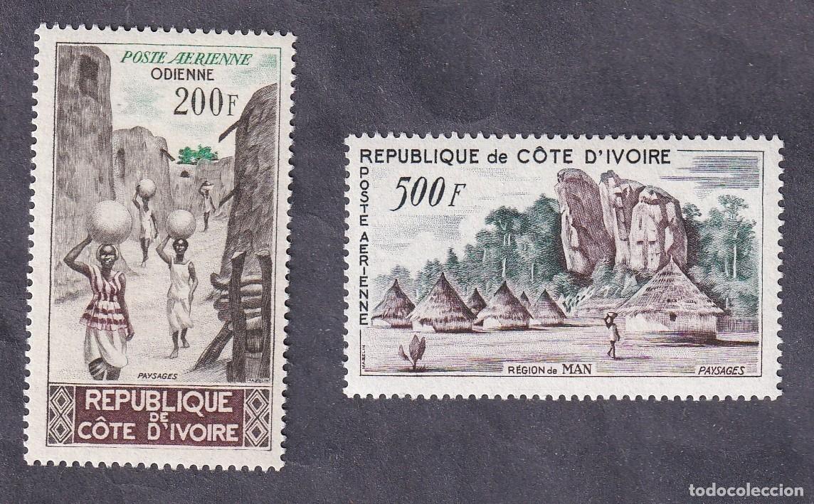 Sellos: COTE D'IVOIRE PA n&deg; 23 et 24 ** Odienn&eacute; et r&eacute;gion de Man