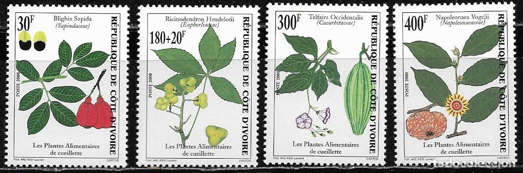 Sellos: COSTA DE MARFIL 2000, SERIE Mi. 1235/38 - PLANTAS ALIMENTICIAS. MNH.