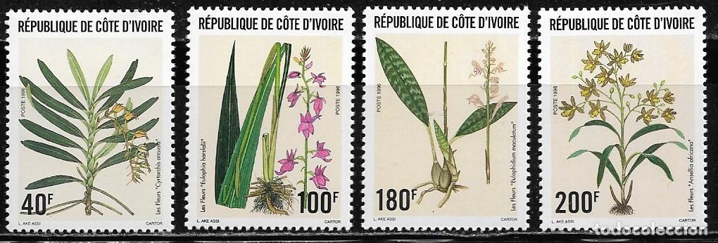 Sellos: COSTA DE MARFIL 1996, SERIE Mi. 1157/60 - FLORES -ORQUIDEAS. MNH.
