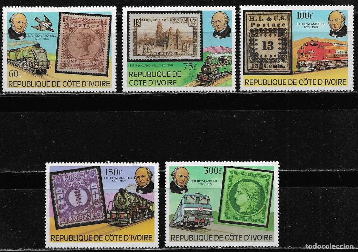 Sellos: COSTA DE MARFIL 1979, SERIE Ivert 504/08 - LOCOMOTORAS. MNH.