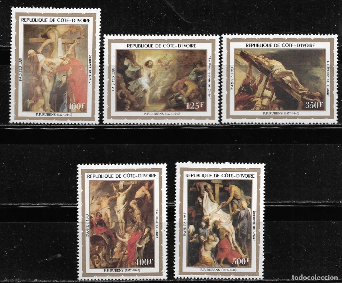 Sellos: COSTA DE MARFIL 1983, SERIE Ivert 654/58 - PINTURAS DE RUBENS. MNH.