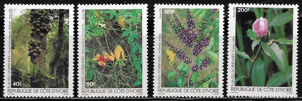 Sellos: COSTA DE MARFIL 1986, SERIE Ivert 756/59 - FLORA. MNH.