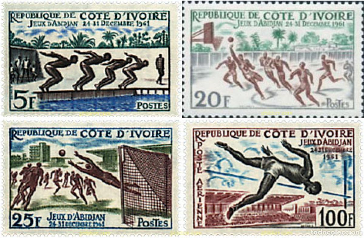 Sellos: 54798 MNH COSTA DE MARFIL 1961 JUEGOS DEPORTIVOS DE ABIDJAN