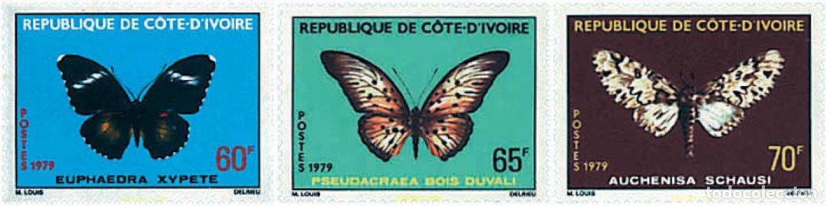 Sellos: 75780 MNH COSTA DE MARFIL 1979 MARIPOSAS
