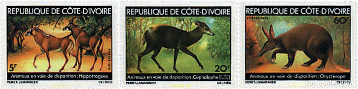 Sellos: 75781 MNH COSTA DE MARFIL 1979 FAUNA EN PELIGRO DE EXTINCION