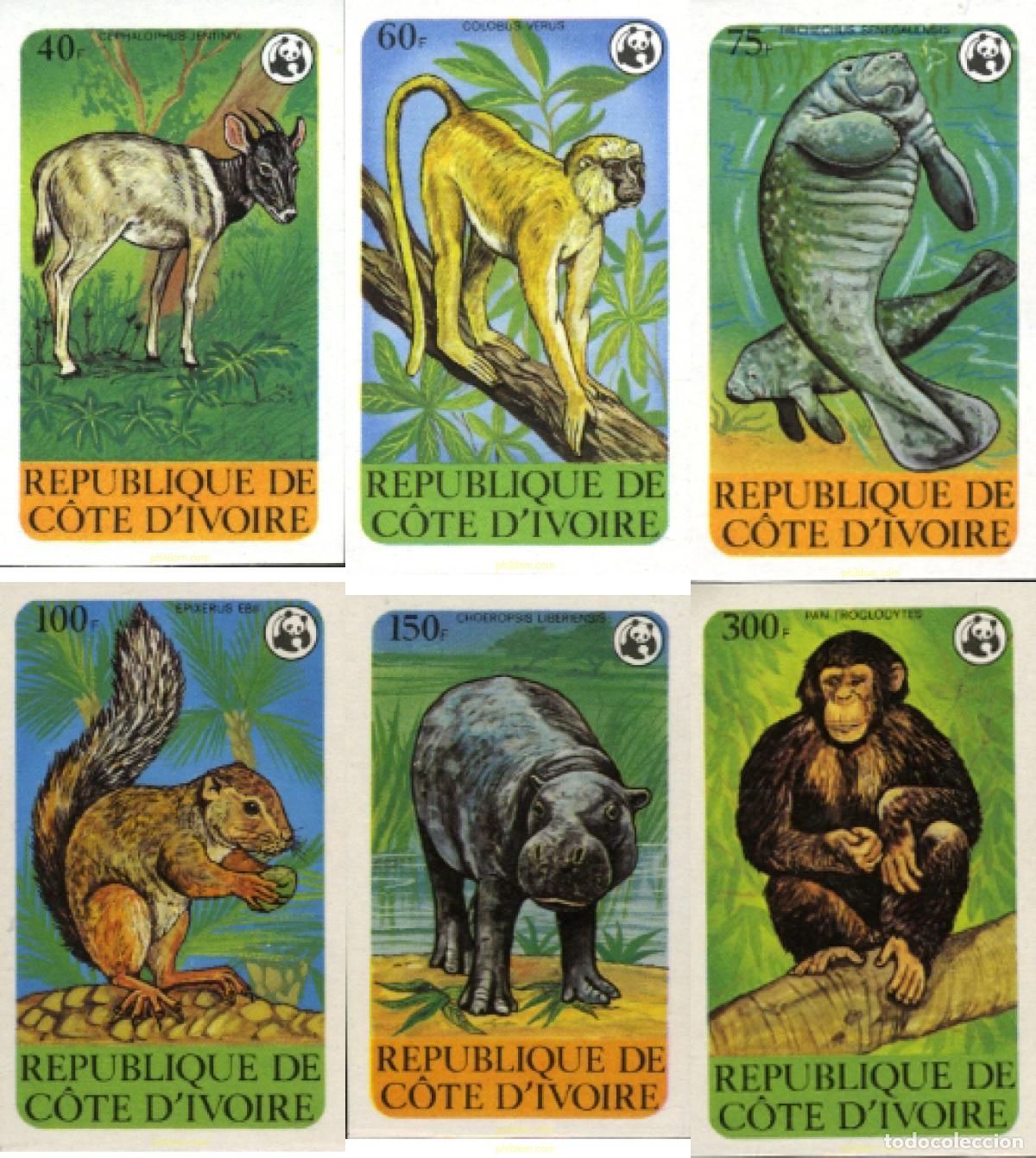 Sellos: 14954 MNH COSTA DE MARFIL 1979 FAUNA EN PELIGRO DE EXTINCION