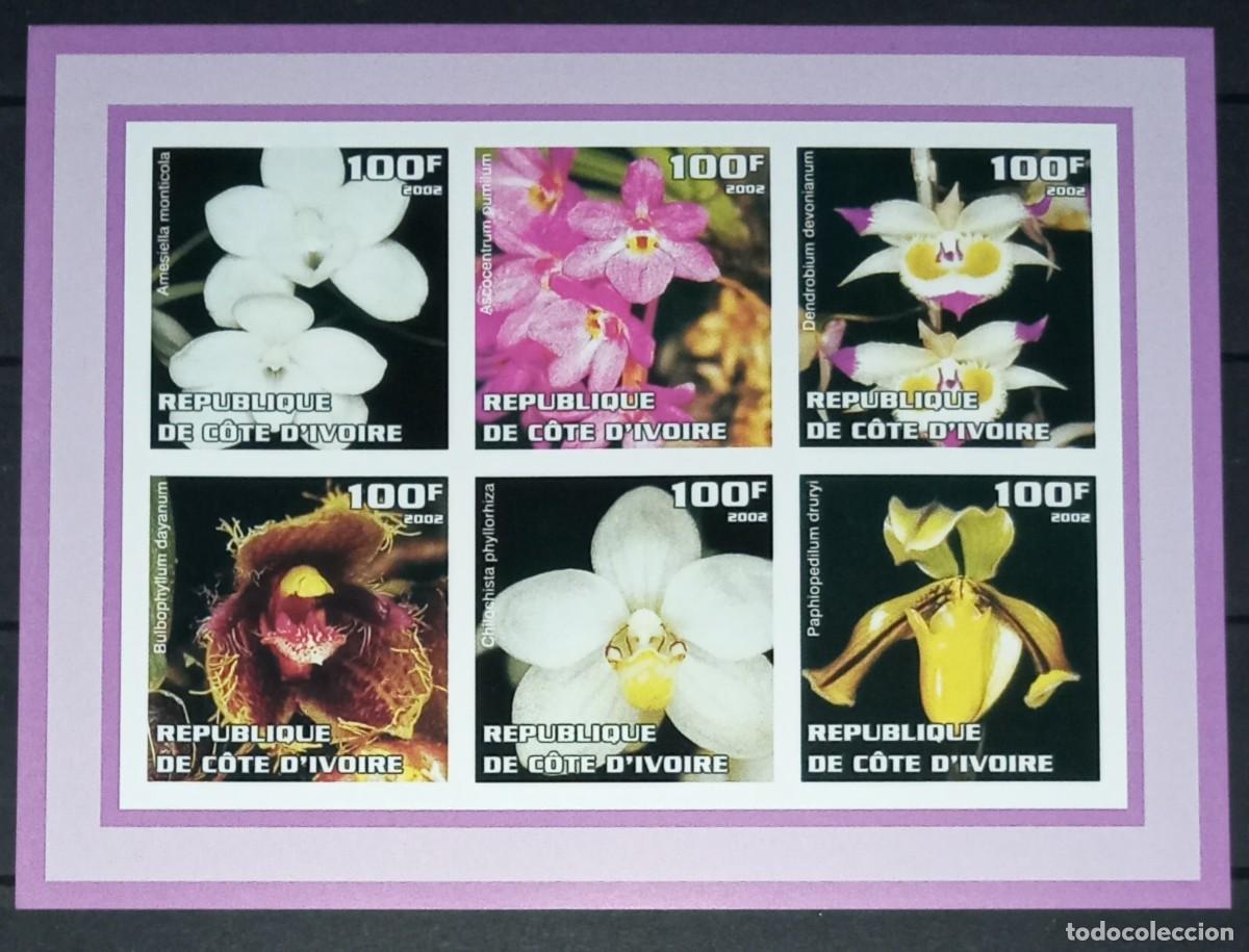 Francobolli: IVORY COAST 2002 SHEET MNH IMPERF ORCHIDS ORCHIDEES ORQUIDEAS ORCHIDEEN FLORES FLOWERS FLEURS