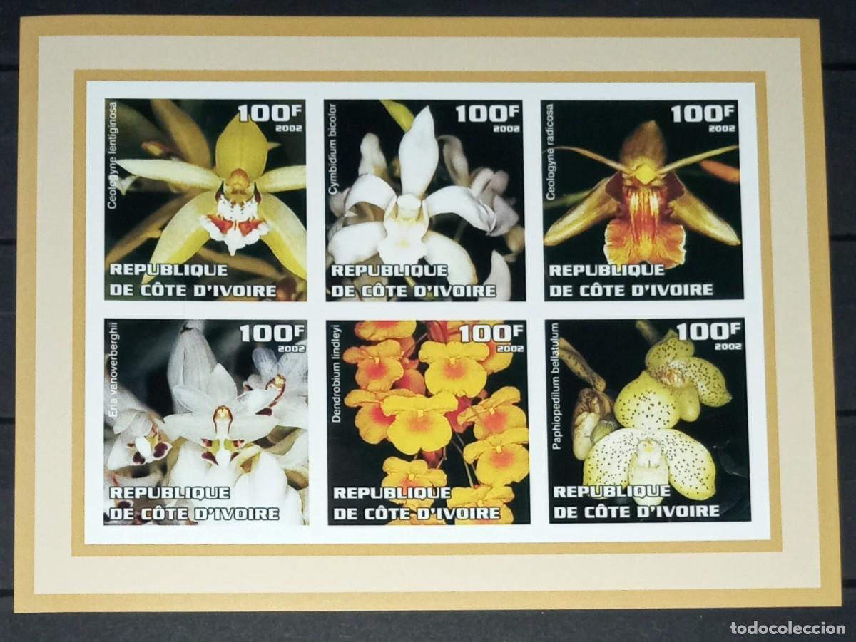 Francobolli: IVORY COAST 2002 SHEET MNH IMPERF ORCHIDS ORCHIDEES ORQUIDEAS ORCHIDEEN FLORES FLOWERS FLEURS