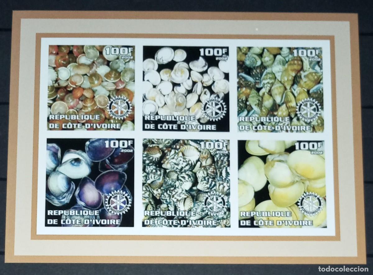 Francobolli: IVORY COAST 2002 SHEET MNH IMPERF FAUNA MARINE LIFE COQUILLAGES SHELLS SEASHELLS CONCHAS MUSCHELN