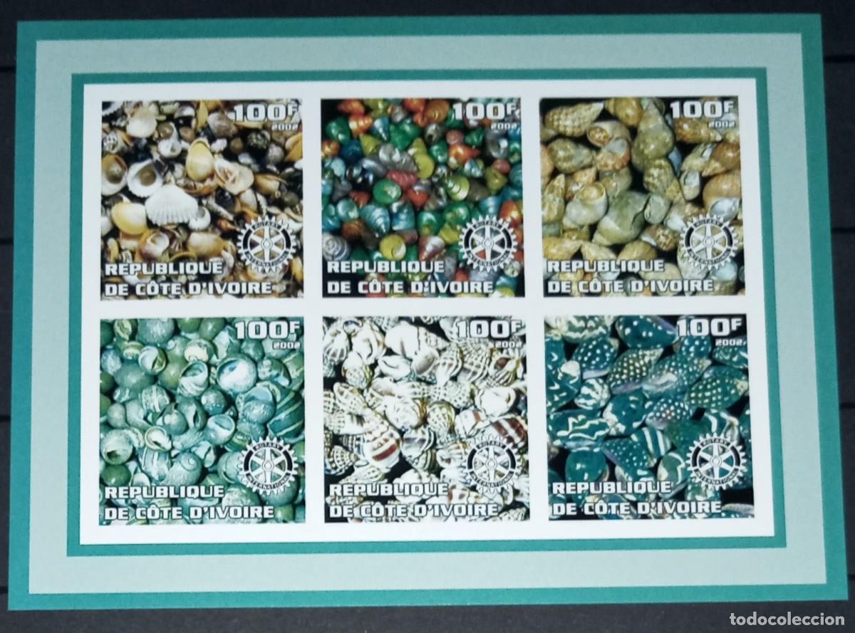 Francobolli: IVORY COAST 2002 SHEET MNH IMPERF FAUNA MARINE LIFE COQUILLAGES SHELLS SEASHELLS CONCHAS MUSCHELN