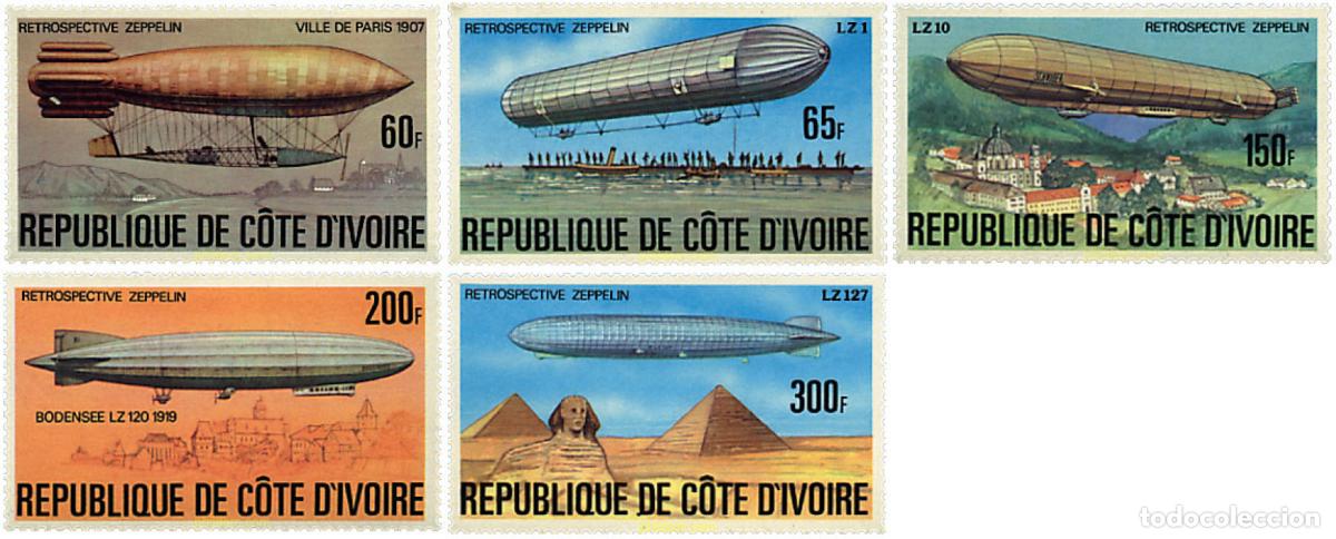 Sellos: 193309 MNH COSTA DE MARFIL 1977 DIRIGIBLES