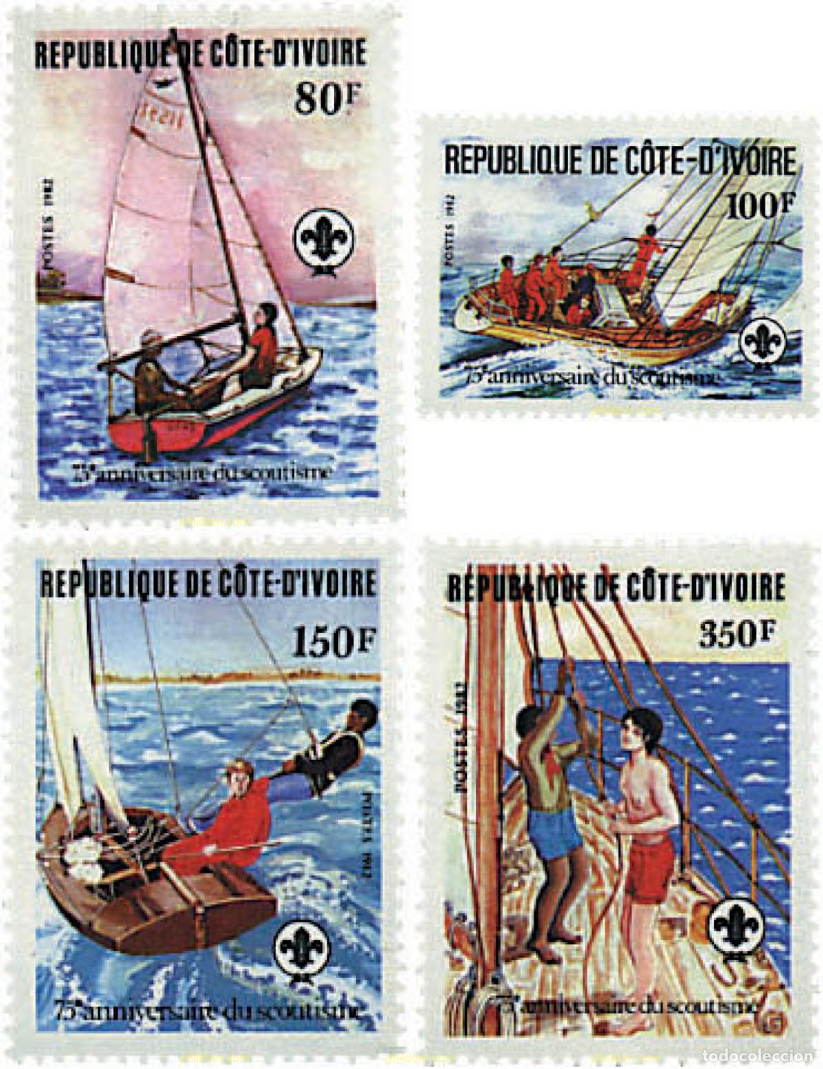 Francobolli: 38863 MNH COSTA DE MARFIL 1982 75 ANIVERSARIO DEL ESCULTISMO