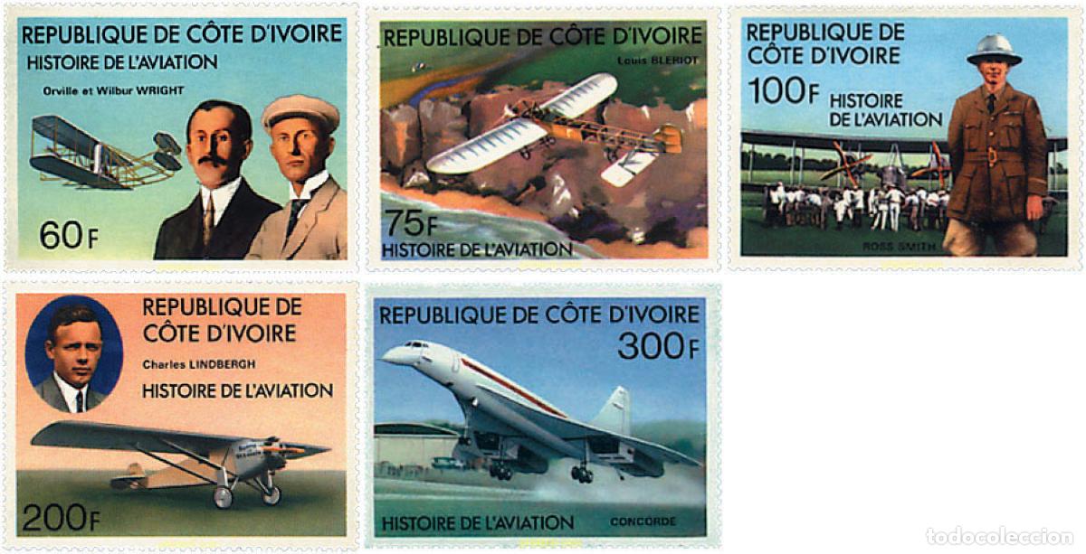 Stamps: 44977 MNH COSTA DE MARFIL 1977 PIONEROS DE LA AVIACION