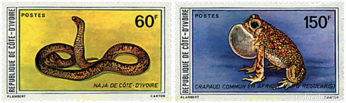 Sellos: 28277 MNH COSTA DE MARFIL 1980 REPTILES Y BATRACIOS