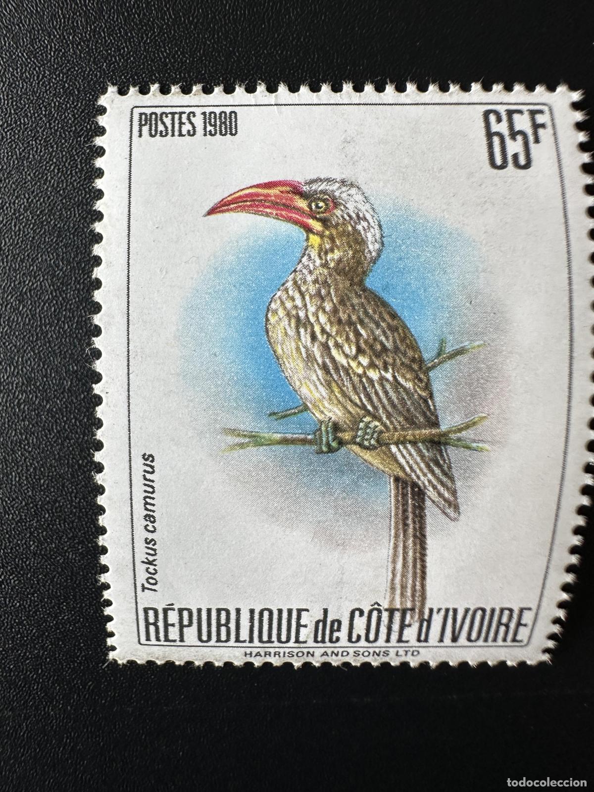 Sellos: Costa de Marfil 1980 Mi. B 672 P&aacute;jaros V&ouml;gel Tockus Camurus