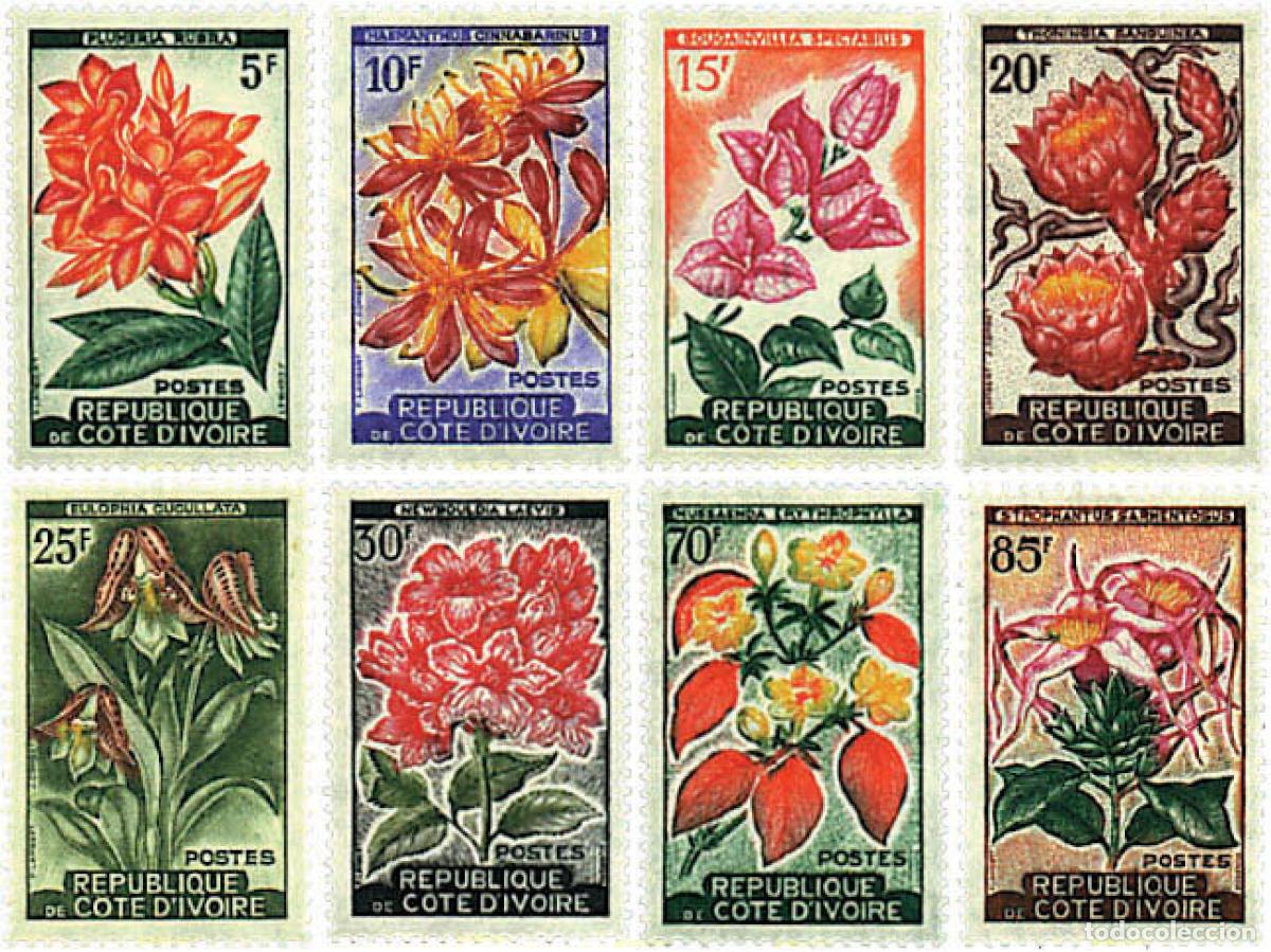 Sellos: 96123 MNH COSTA DE MARFIL 1961 FLORES