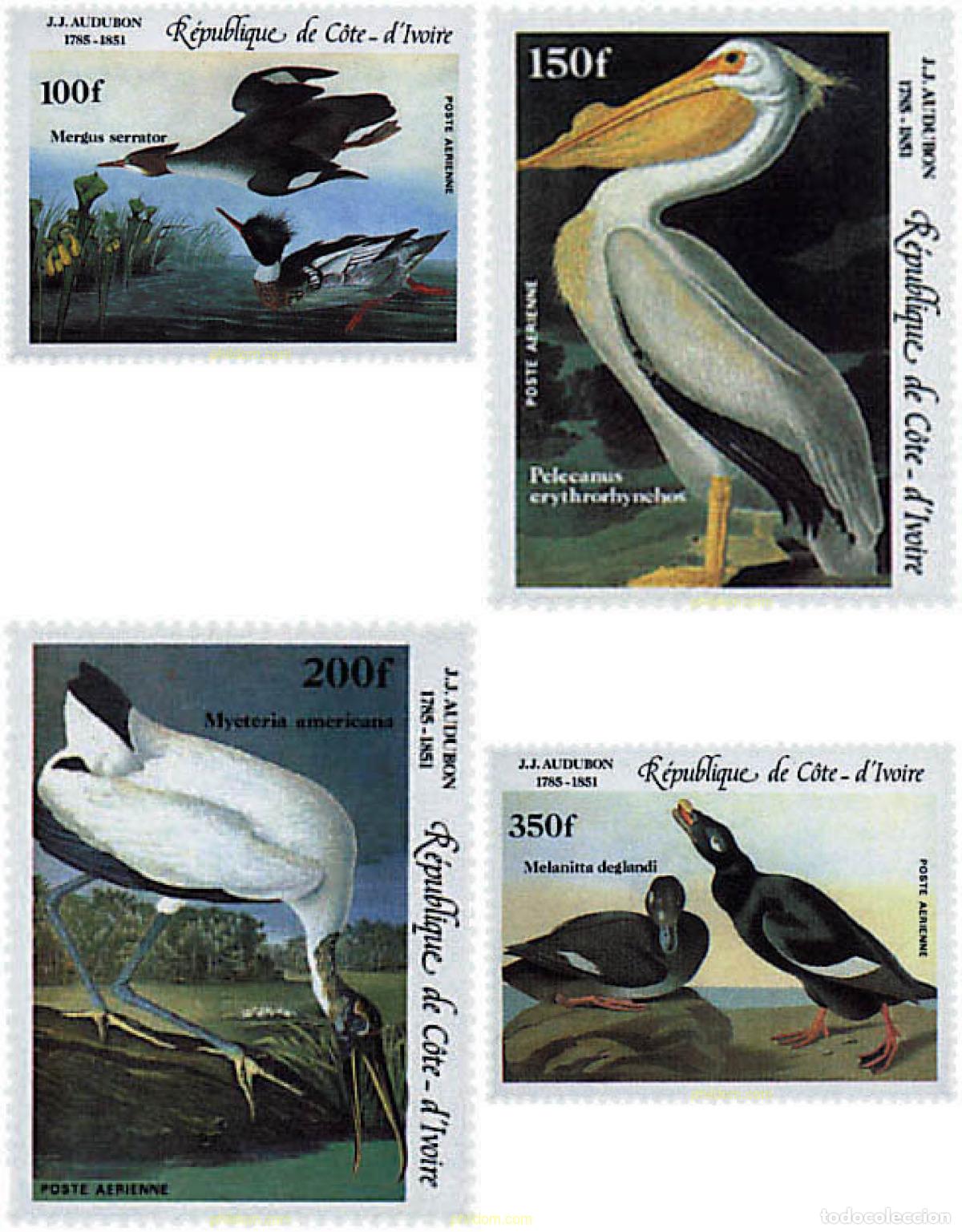 Sellos: 31739 MNH COSTA DE MARFIL 1985 BICENTENARIO DEL NACIMIENTO DEL ORNITOLOGO J.J. AUDUBON
