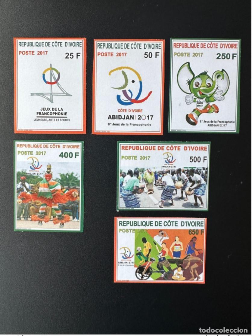 Stamps: Costa de Marfil 2017 Mi. 1629 - 1634 IMPERF ND 8&ordm; Juegos Deportivos la Francofon&iacute;a