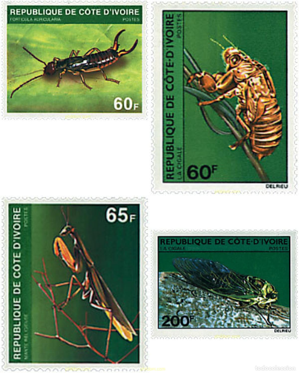 Sellos: 49604 MNH COSTA DE MARFIL 1980 INSECTOS