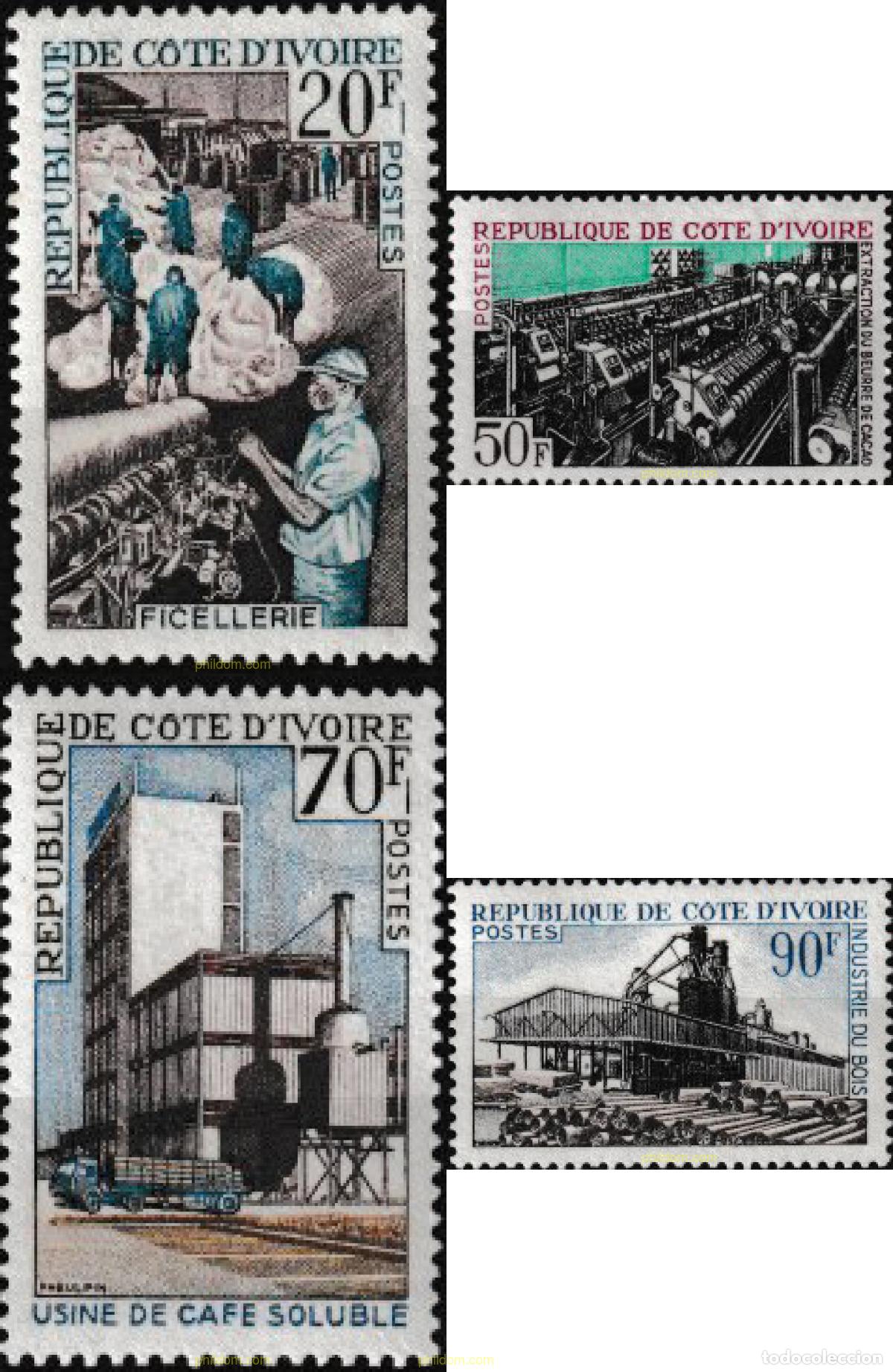 Sellos: 656768 MNH COSTA DE MARFIL 1968 INDUSTRALIZACION