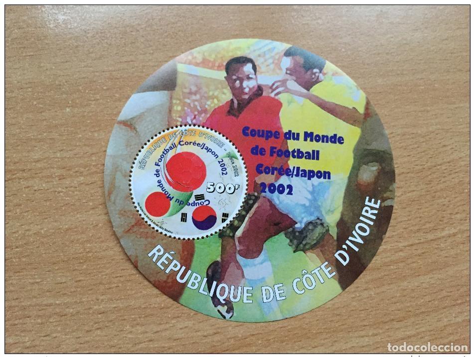 Sellos: Costa de Marfil 2002 Mi. Bl. 36 Copa Mundial la FIFA Jap&oacute;n &iexcl;Bloque RARO!