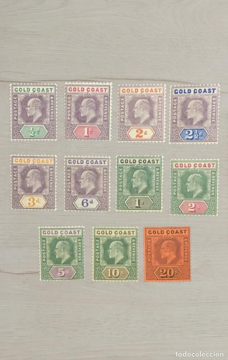 Sellos: Gold Coast 1913-1921 King George V Complete Definitive Selection Mint 11v - Includes Scarce 5s, 10s