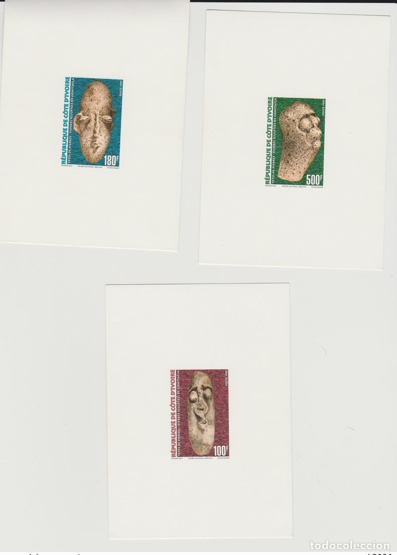 Sellos: Costa de Marfil Proof Luxe 1997 Mi. 1180 - 1182 Heads Pierre Art