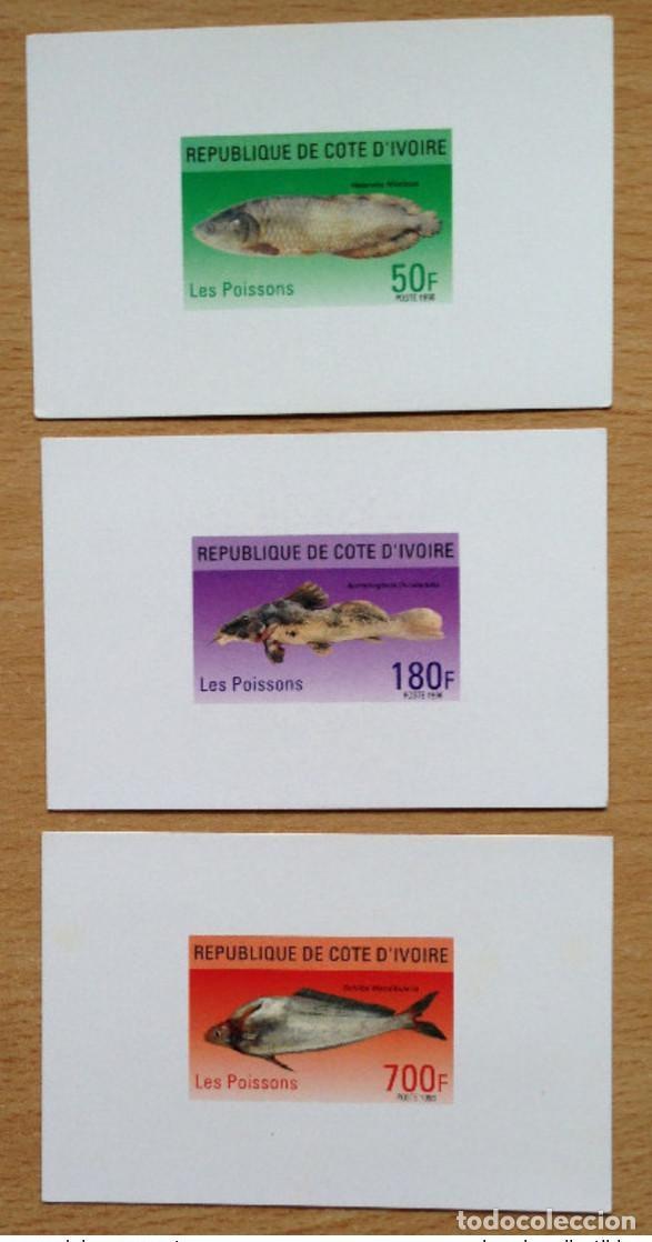 Sellos: Costa de Marfil 1996 Mi. 1154 - 1156 Fish Fische Fishes a prueba lujo