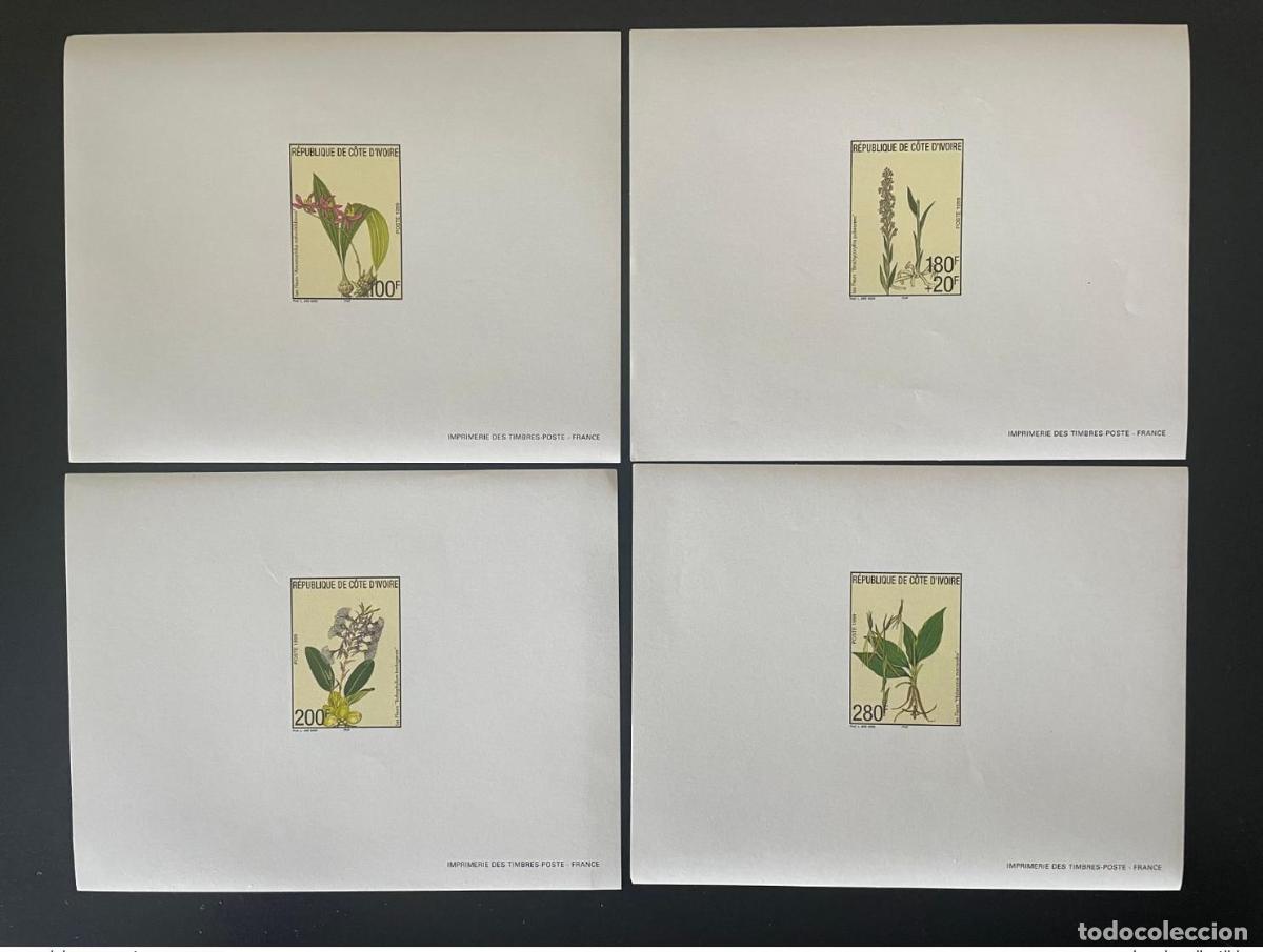 Sellos: Costa de Marfil 1999 Mi. 1207 - 1210 Fleurs Flowers Blumen &iexcl;Una rara prueba lujo!