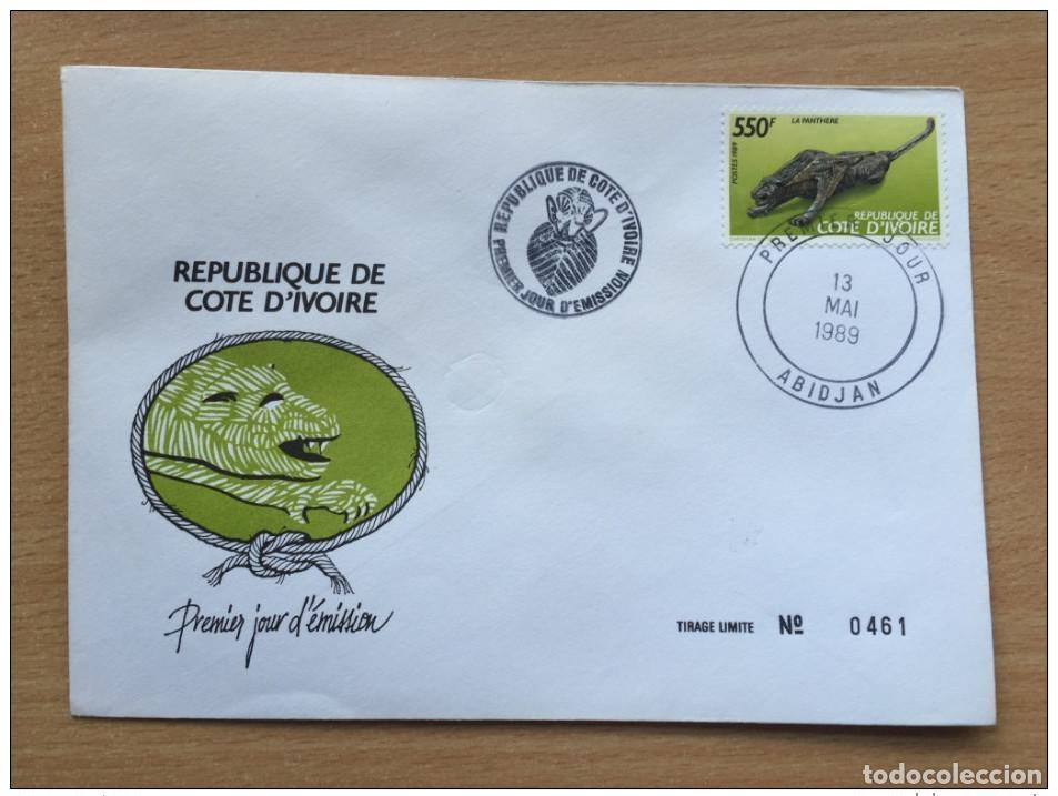 Stamps: Costa de Marfil 1989 FDC Objets d'Arts Art Statues Artwork Mi. 992-994