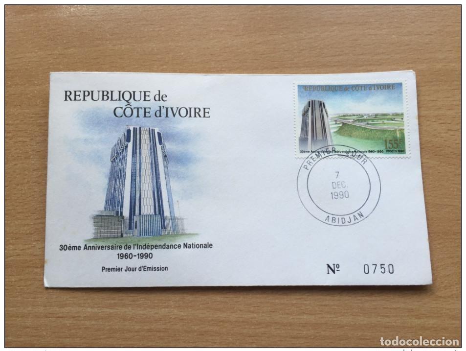 Stamps: Costa de Marfil 1990 FDC 30 a&ntilde;os Independencia Nacional Mi. 1024