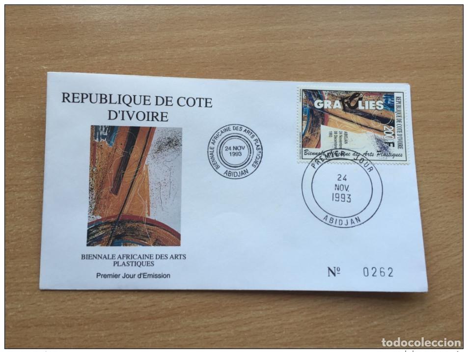 Sellos: Costa de Marfil 1993 FDC Exposition Grafolies Exhibition Art Kunst Mi. 1107