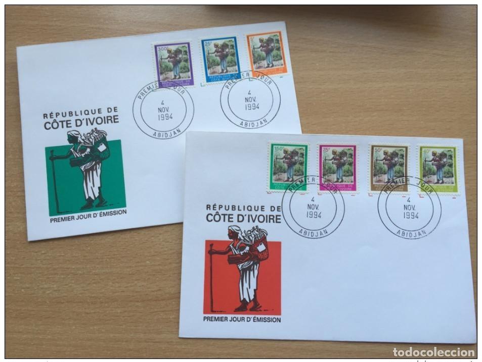 Sellos: Costa de Marfil 1994 FDC serie actual Definitives Femme Mi. 1124-33 (7 val)