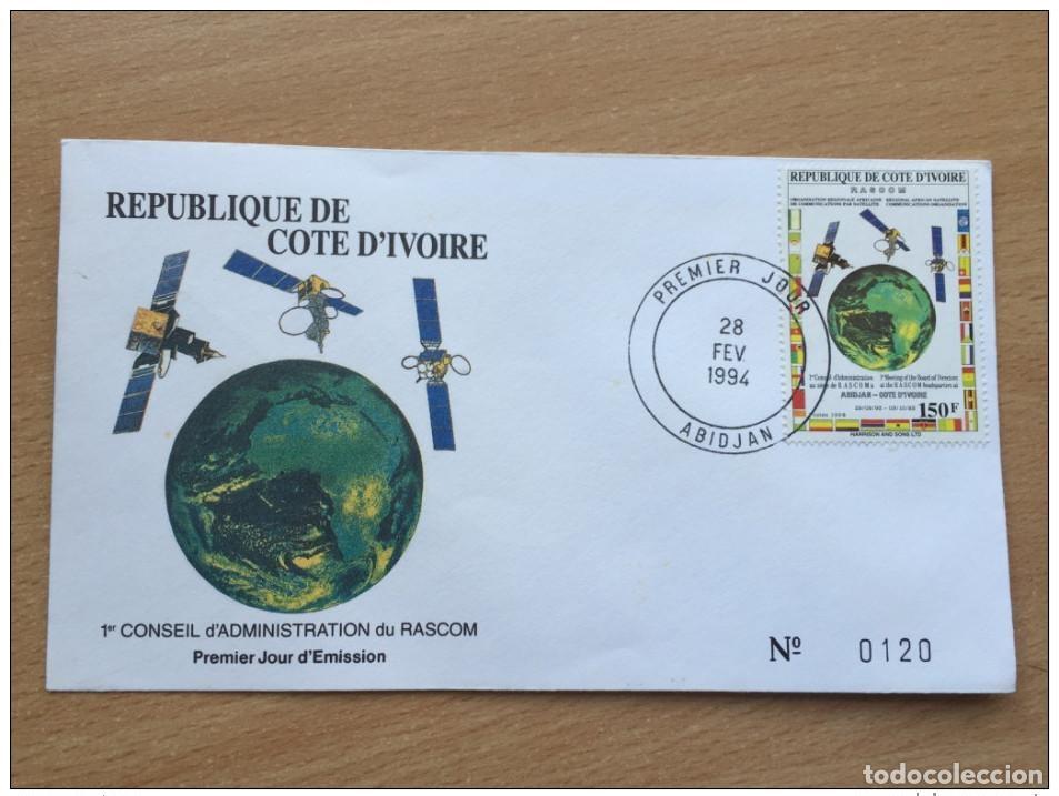 Sellos: Costa de Marfil 1994 FDC RASCOM Space Espace Raumfahrt Satellite Mi. 1134