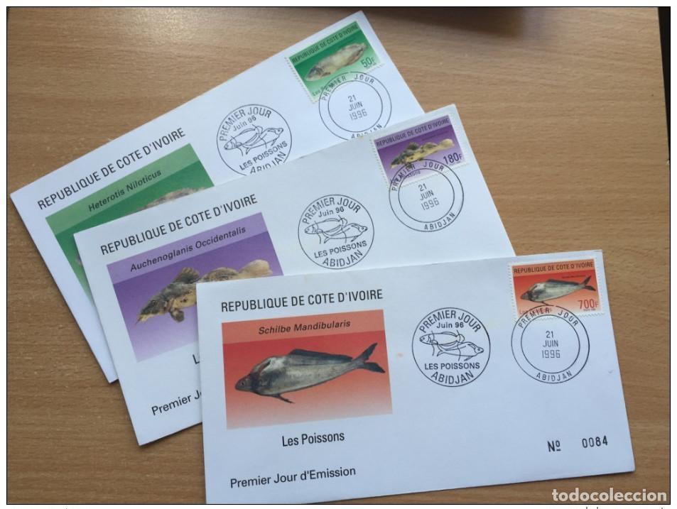 Sellos: Costa de Marfil 1996 FDC Poissons Fische Fishes Mi. 1154-1556