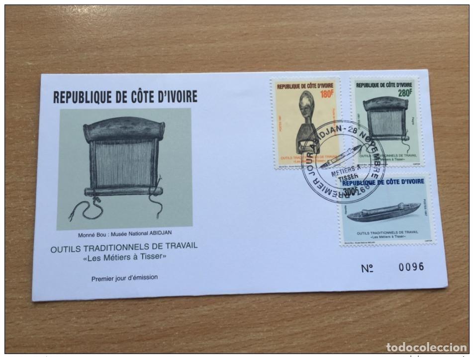 Sellos: Costa de Marfil 1997 FDC Weberei Weaving Mi. 1183 - 1185