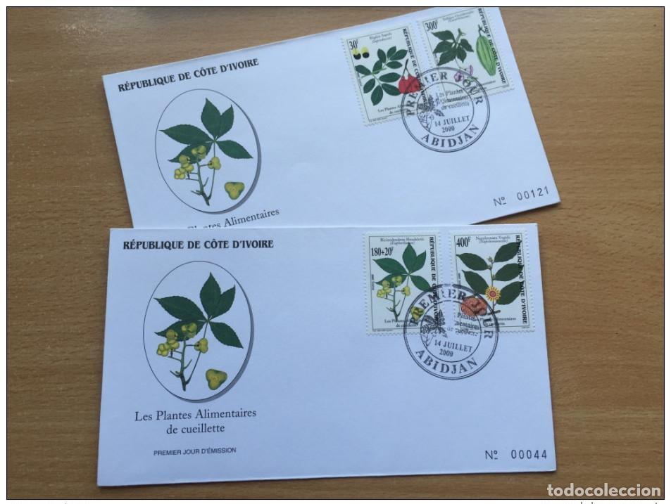 Sellos: Costa de Marfil 2000 FDC Plantas alimenticias Nutzpflanzen Plants Mi. 1235-1238