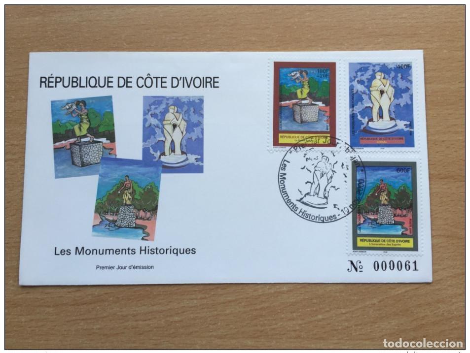 Sellos: Costa de Marfil 2000 Monumentos hist&oacute;ricos la FDC Denkm&auml;ler Mi. 1254 1255