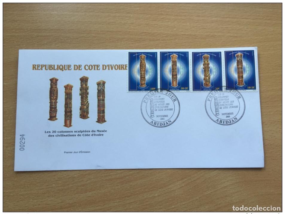 Sellos: Costa de Marfil 2003 Museo Civilizaciones FDC Arte Art&iacute;stico Mi. 1303 - 1306