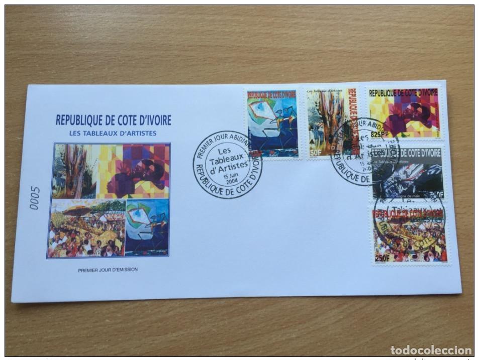 Sellos: Costa de Marfil 2004 FDC Pinturas artistas Gem&auml;lde Art Kunst Mi. 1309 - 1313