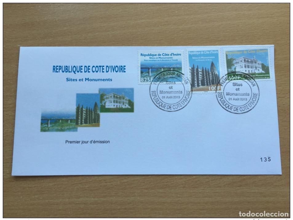 Sellos: Costa de Marfil Elfenbeink&uuml;ste 2013 FDC Sitios y monumentos