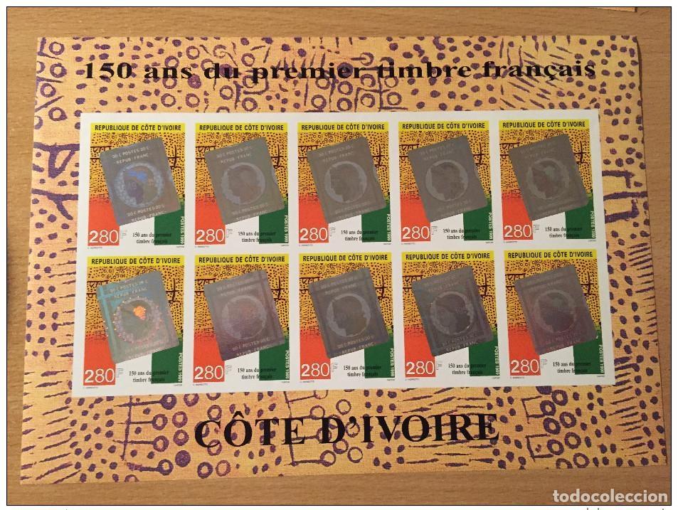 Sellos: Costa de Marfil 1999 ND Primer sello franc&eacute;s Mi. 1218 Kleinbogen 10 sellos MNH