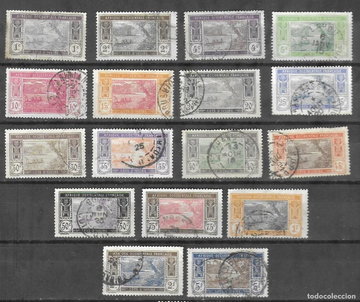 Stamps: SELLOS USADOS DE COSTA DE MARFIL 1913, YT 41/ 57
