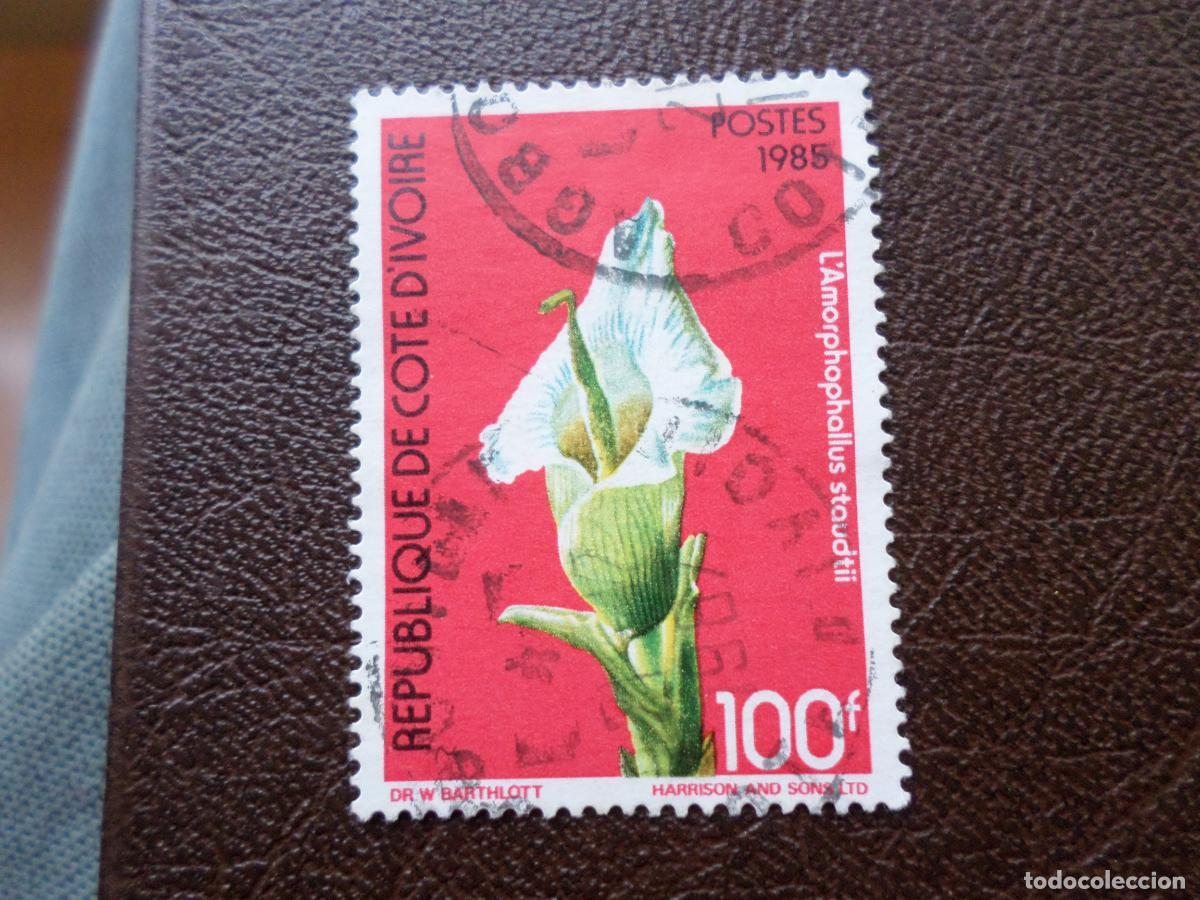 Sellos: *costa de marfil, 1985, flora, sello usado